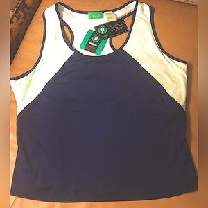 Prince Woman’s Navy And Light Blue Razor Back Athletic Shirt. Woman’s Size XL